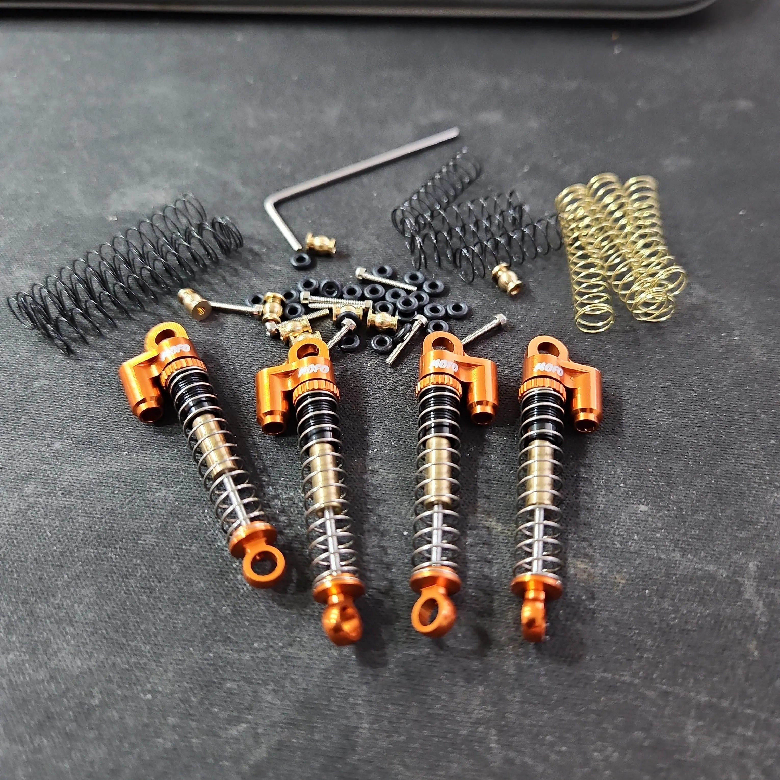 Telescoping Double Barrel Style Adjustable Aluminum Shocks – Mofo Rc