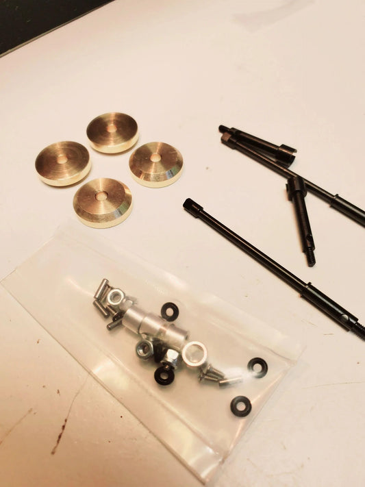 4mm Extended axles with brass patty's