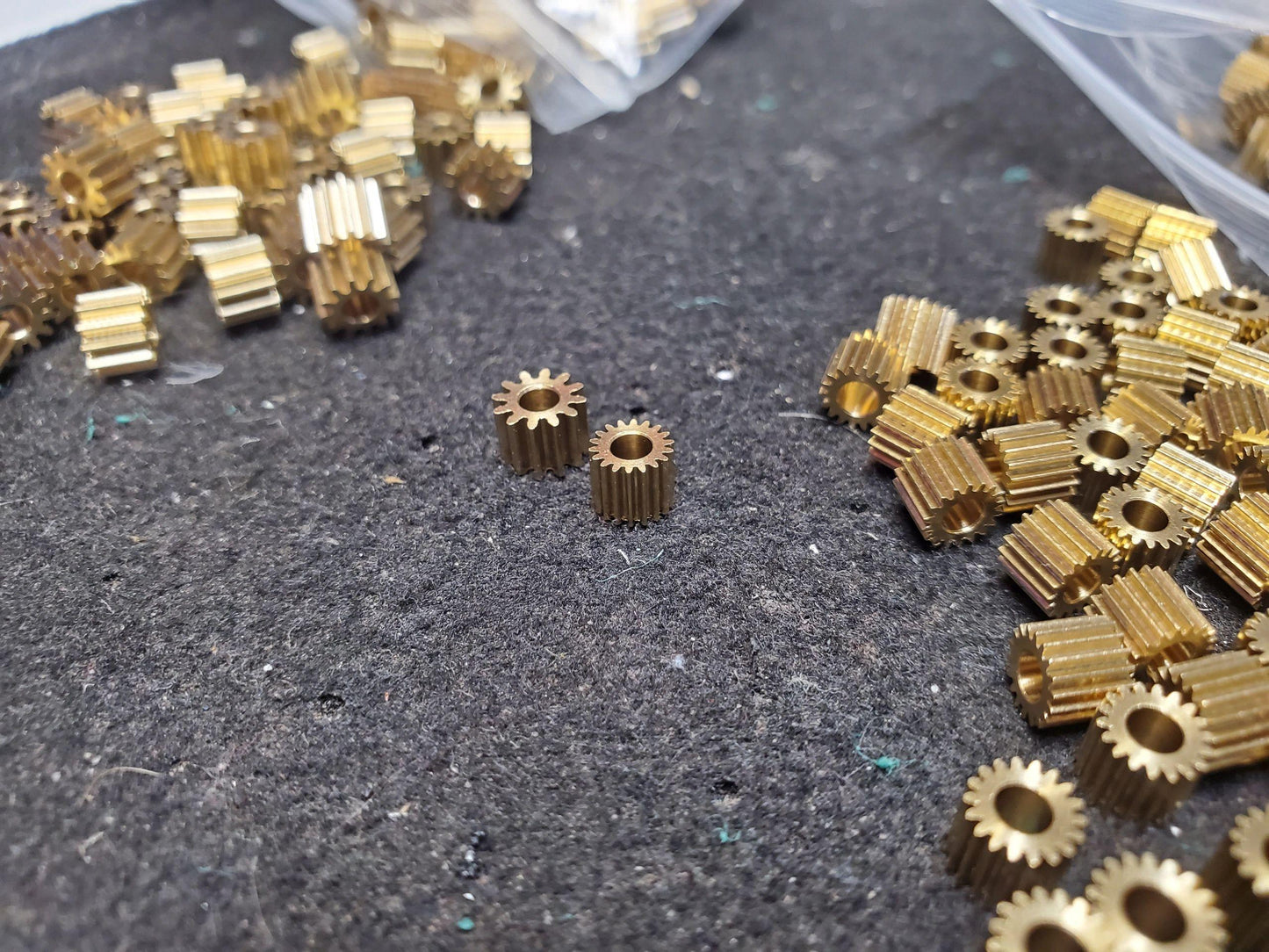 Brass Pinion Gears 3.0mm shaft
