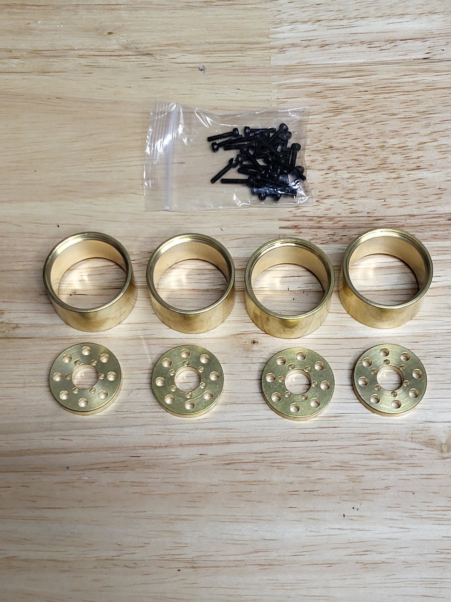 Island style wheel spacers and rings For UPW and DDP wheels, brass or aluminum