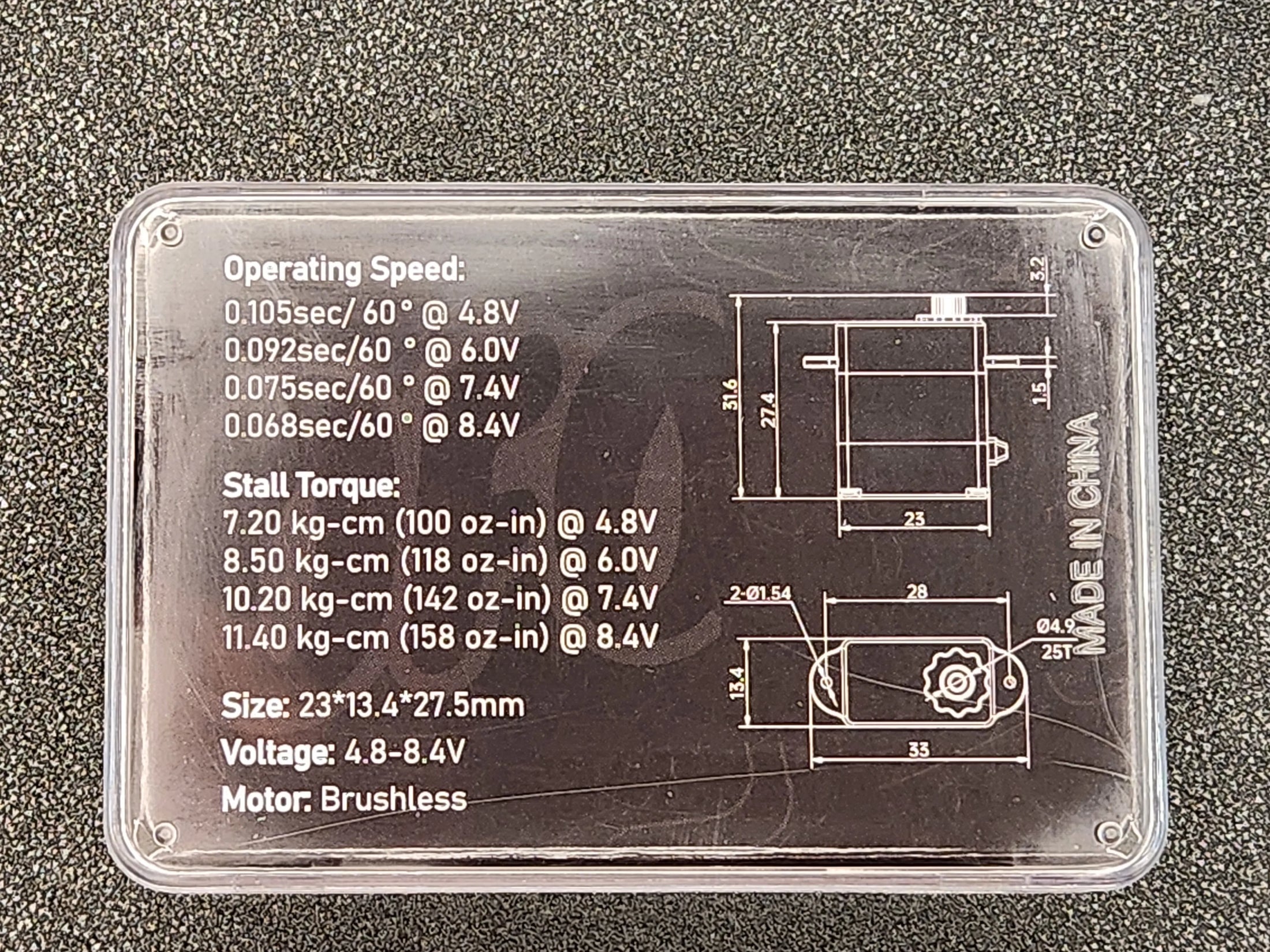 Brass ServoBeast Brushless steering Servo W/ Free aluminum Servo mount